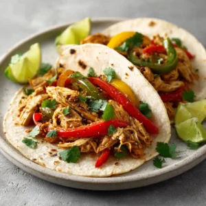 Easy Crockpot Chicken Fajitas