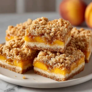 Peach Crumble Bars