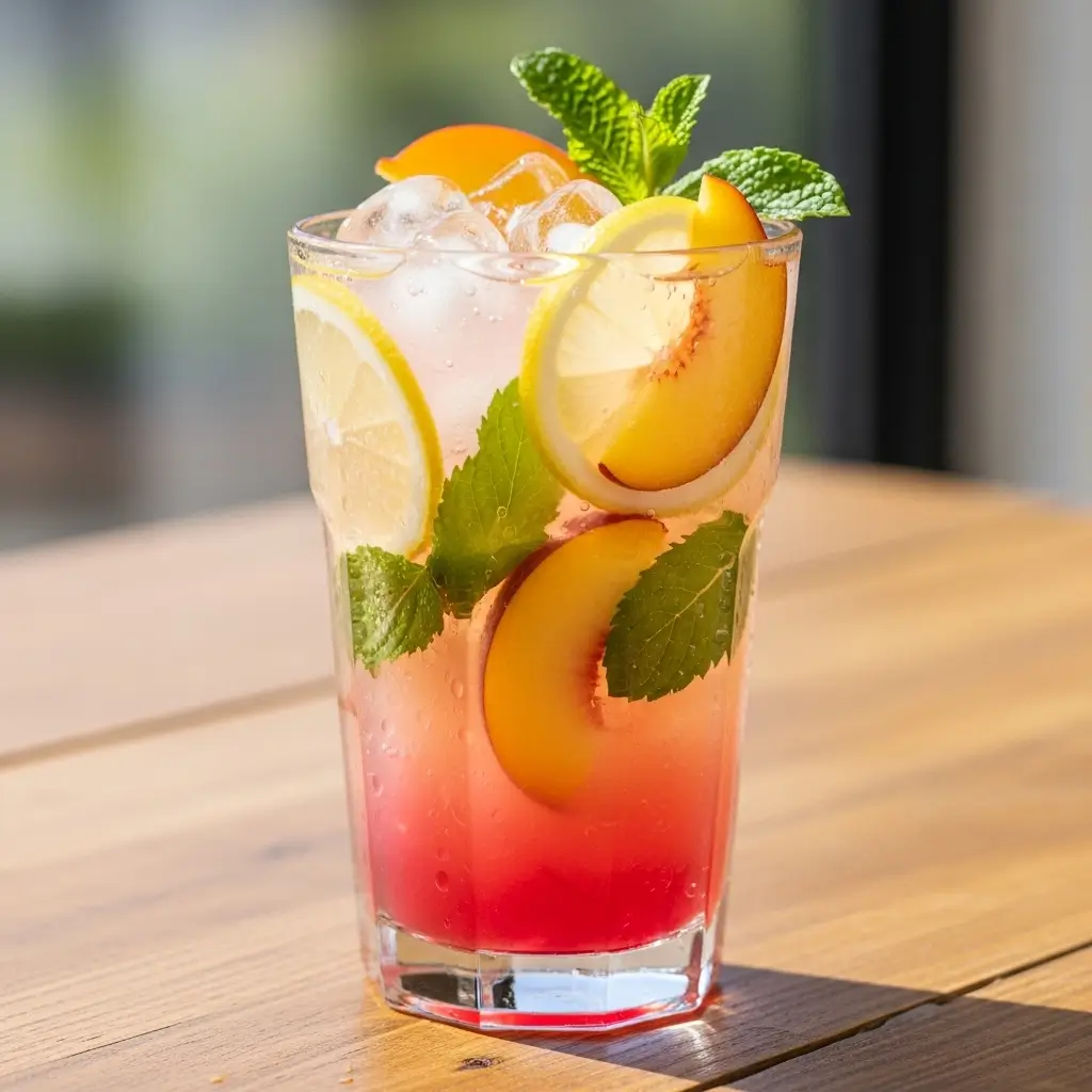 Sweet Tart Peach Lemonade For Summer