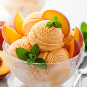 3 Ingredient Peach Sorbet