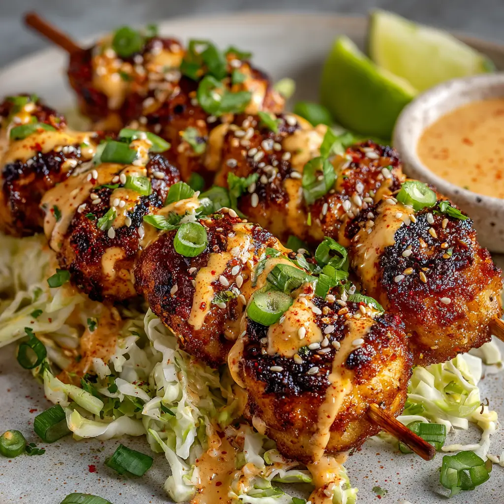 Bang Bang Chicken Skewers