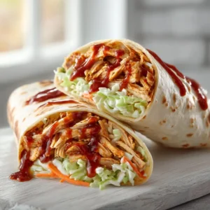 Bbq Chicken Coleslaw Wraps