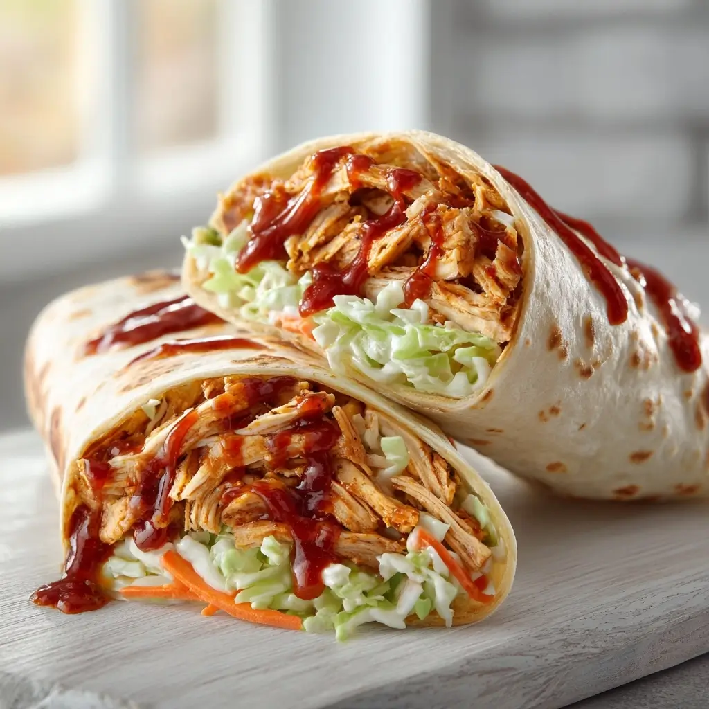 Bbq Chicken Coleslaw Wraps