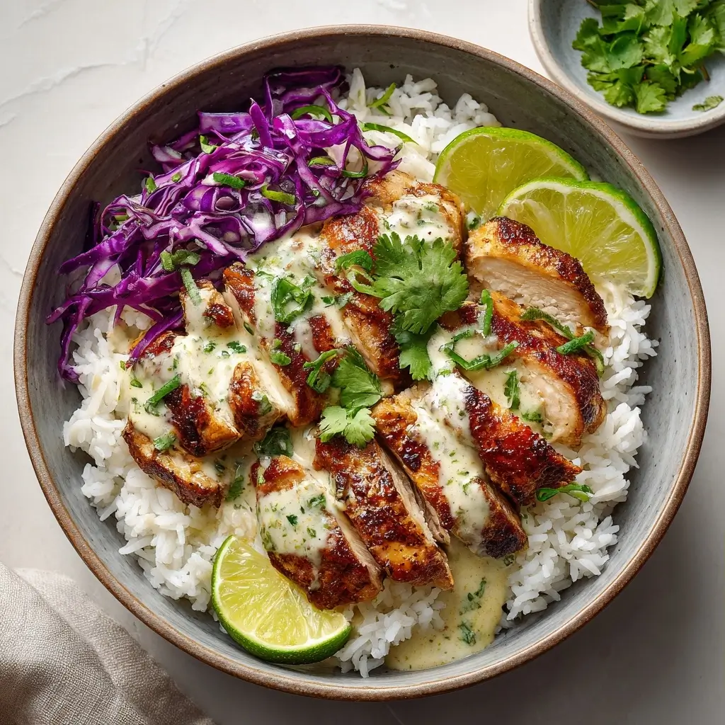 Easy Coconut Chicken Rice Bowl Recipe