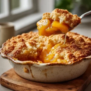 Easy Peach Cobbler With Canned Peaches