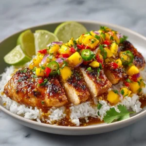 Healthy Honey Lime Chicken With Mango Salsa