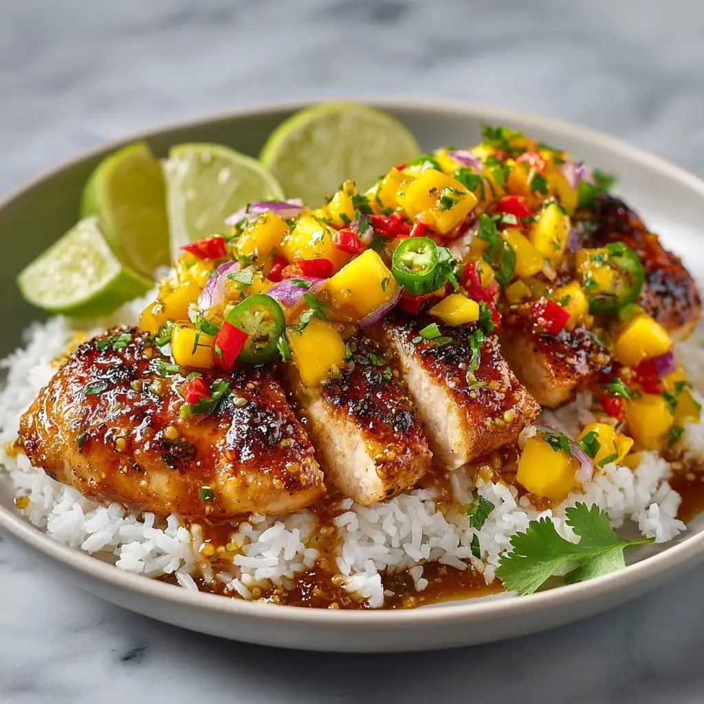 Healthy Honey Lime Chicken With Mango Salsa