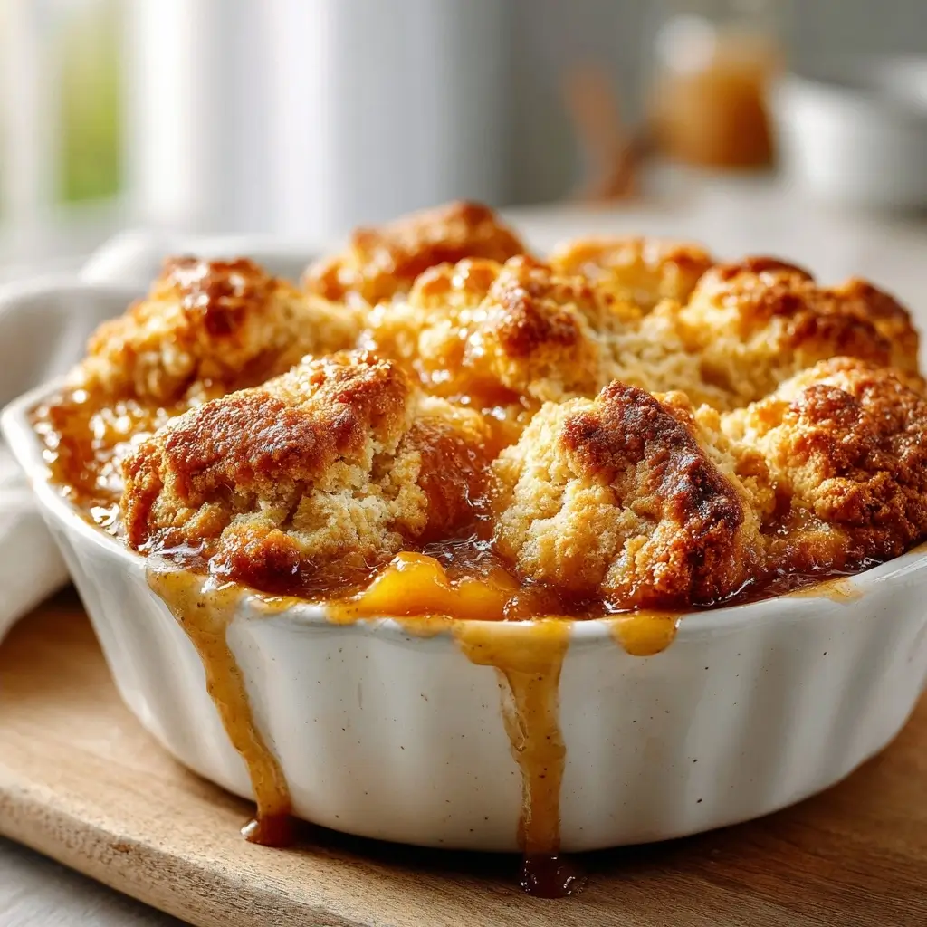 Old Fashioned Oven Baked Peach Cobbler