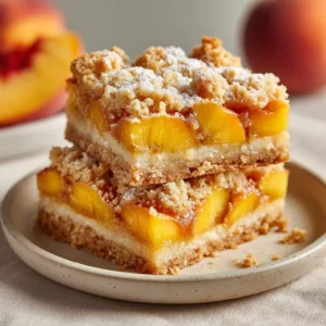 Peach Pie Crumble Bars