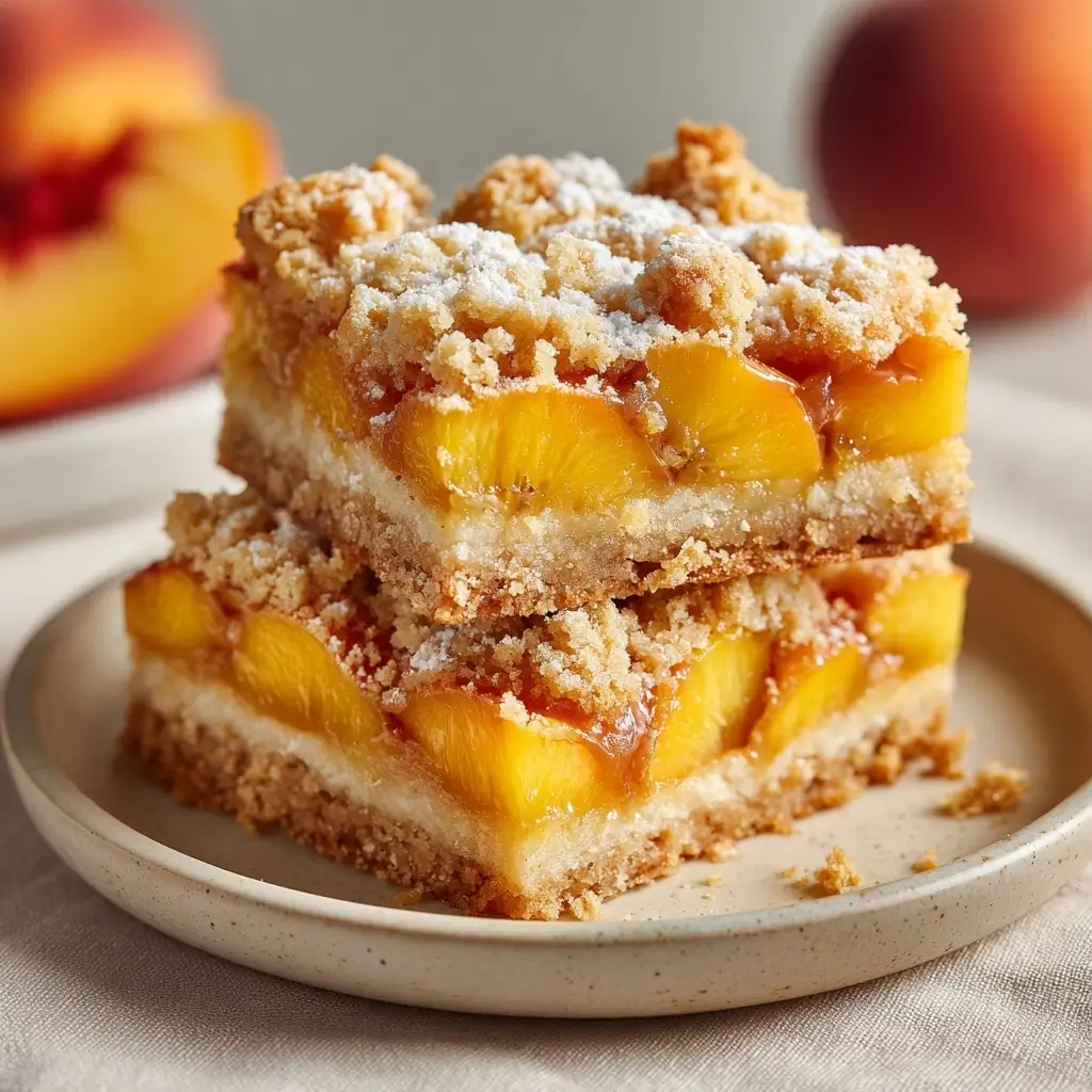 Peach Pie Crumble Bars