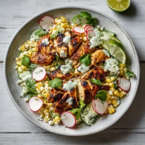 Street Corn Creamy Cucumber Chicken Salad