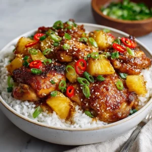 Sweet And Savory Pineapple Chicken And Rice