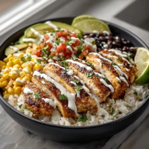Zesty Cilantro Lime Chicken Bowls