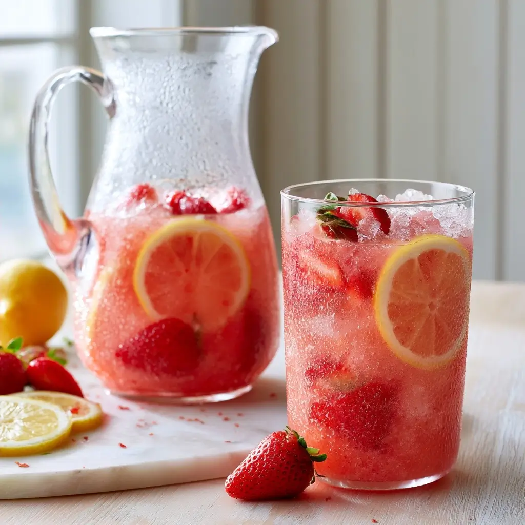 Classic Homemade Strawberry Lemonade From Scratch