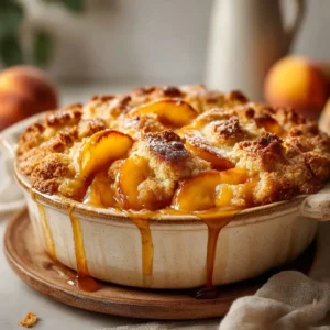 Easy Southern Peach Cobbler With Fresh Peaches