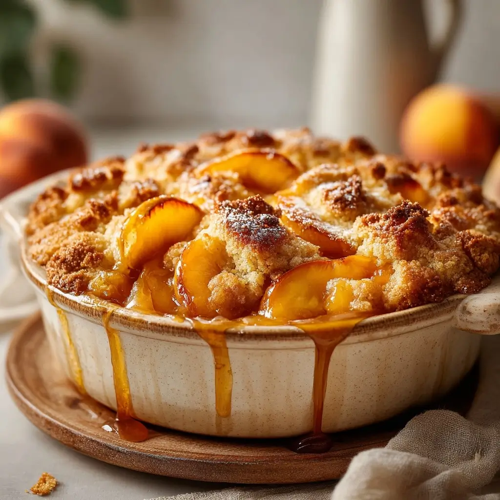 Easy Southern Peach Cobbler With Fresh Peaches