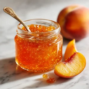 Homemade Peach Jam With Vanilla And Cardamom