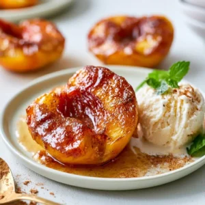 Cinnamon Sugar Baked Peaches Recipe