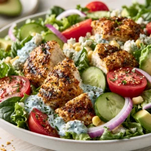 Crispy Grilled Chicken Chopped Salad For Summer Lunch