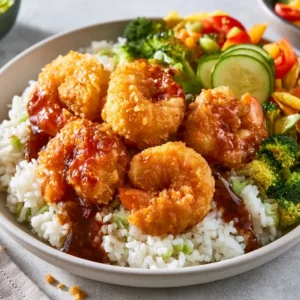 Crispy Shrimp Meal Prep Bowl For High Protein Meals