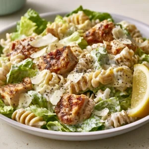 Easy Chicken Caesar Pasta Salad Recipe