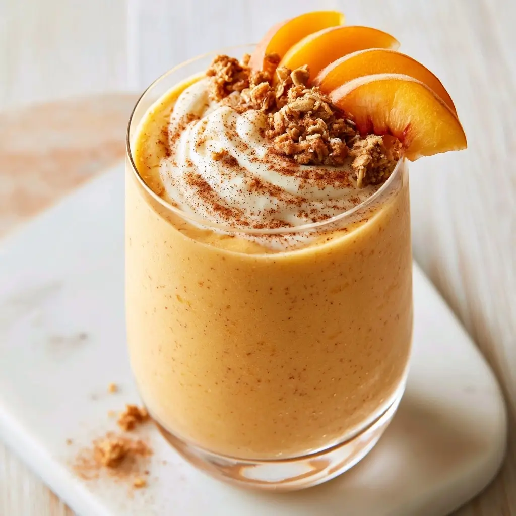 Homemade Peach Cobbler Smoothie
