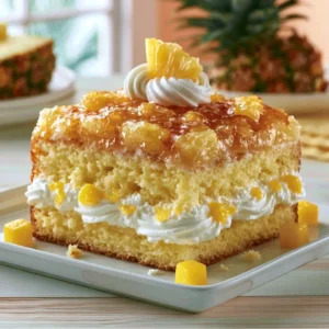 Juicy Pineapple Heaven Cake (5 Ingredients)