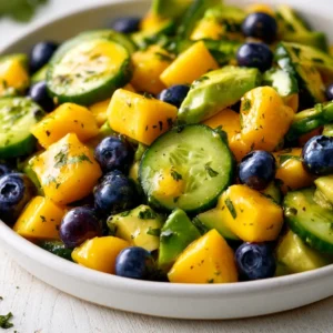 Mango Cucumber Salad With Blueberries And Avocado
