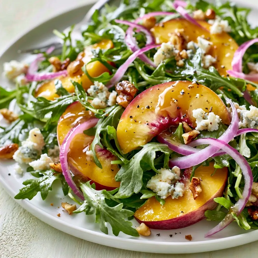 Peach Arugula Salad