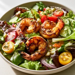 Quick Grilled Shrimp Bowl Salad