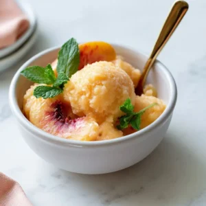 Refreshing Summer Peach Sorbet: A Simple Dairy Free Treat