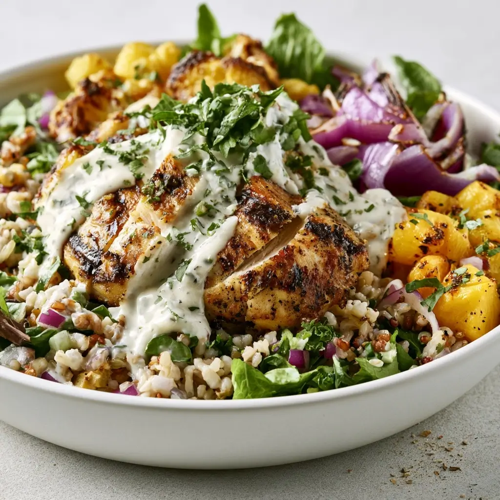 Roasted Grilled Chicken Grain Bowl For Easy Lunch Ideas