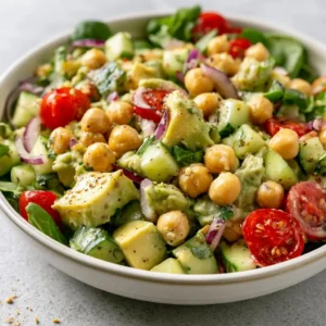 Simple Chickpea Avocado Salad Lunch Bowl For Weekly Meal Prep Bowls