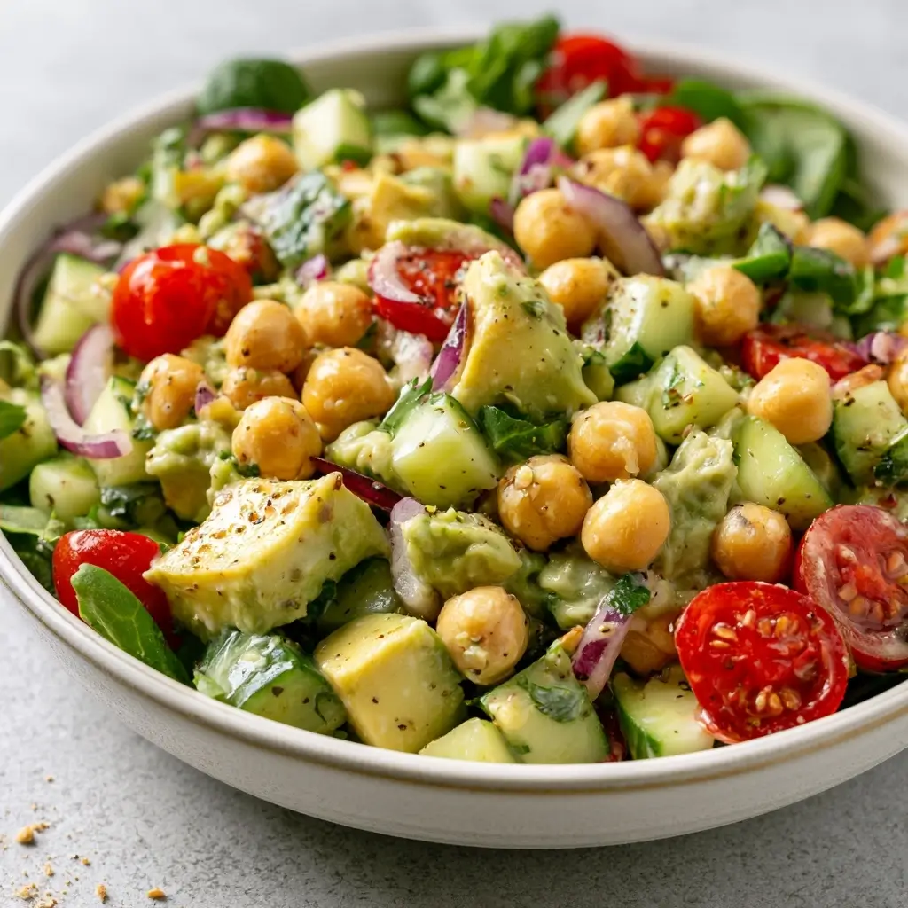 Simple Chickpea Avocado Salad Lunch Bowl For Weekly Meal Prep Bowls