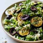 Roasted Eggplant Chopped Salad With Feta And Olives