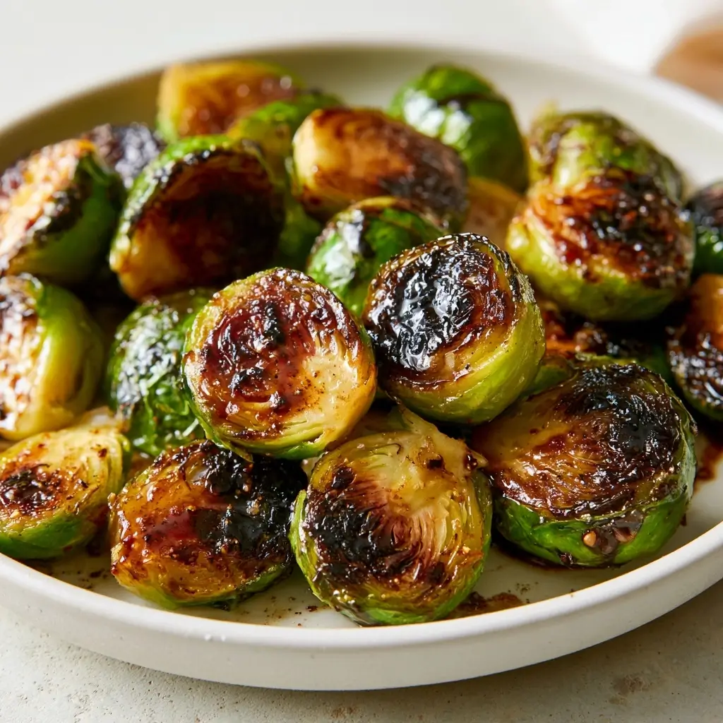 Balsamic Fig Glazed Brussels Sprouts