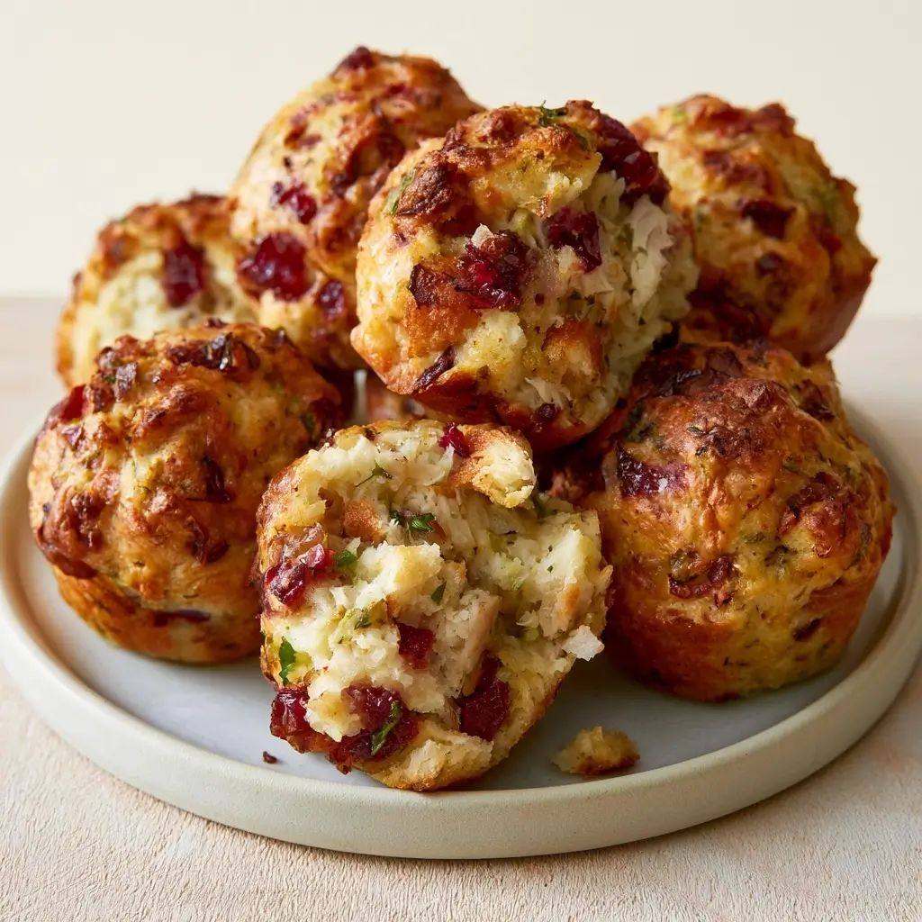 Cranberry Turkey Stuffing Balls