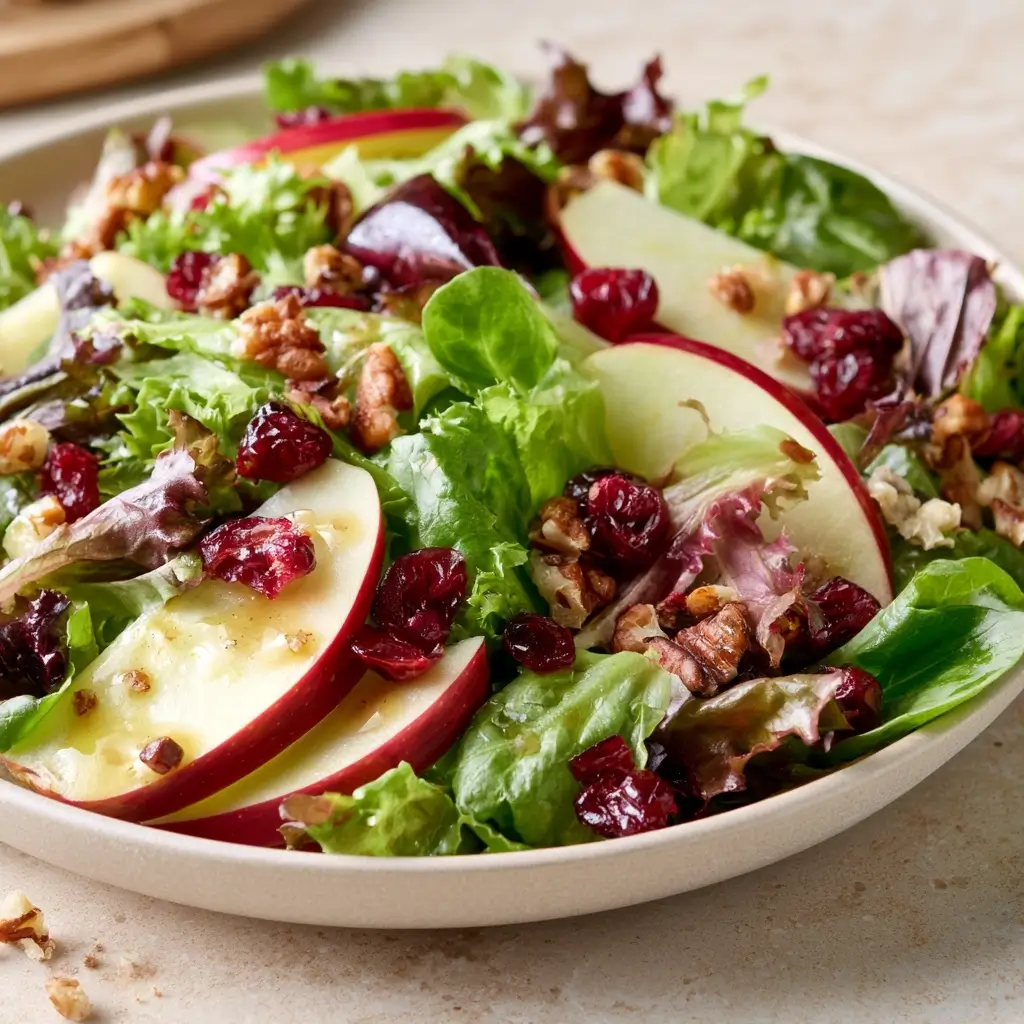 Delightfully Fresh Apple Cranberry Pecan Salad Recipe For Thanksgiving