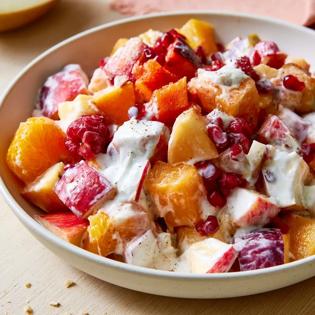 Easy Autumn Fruit Salad With Greek Yogurt Dressing