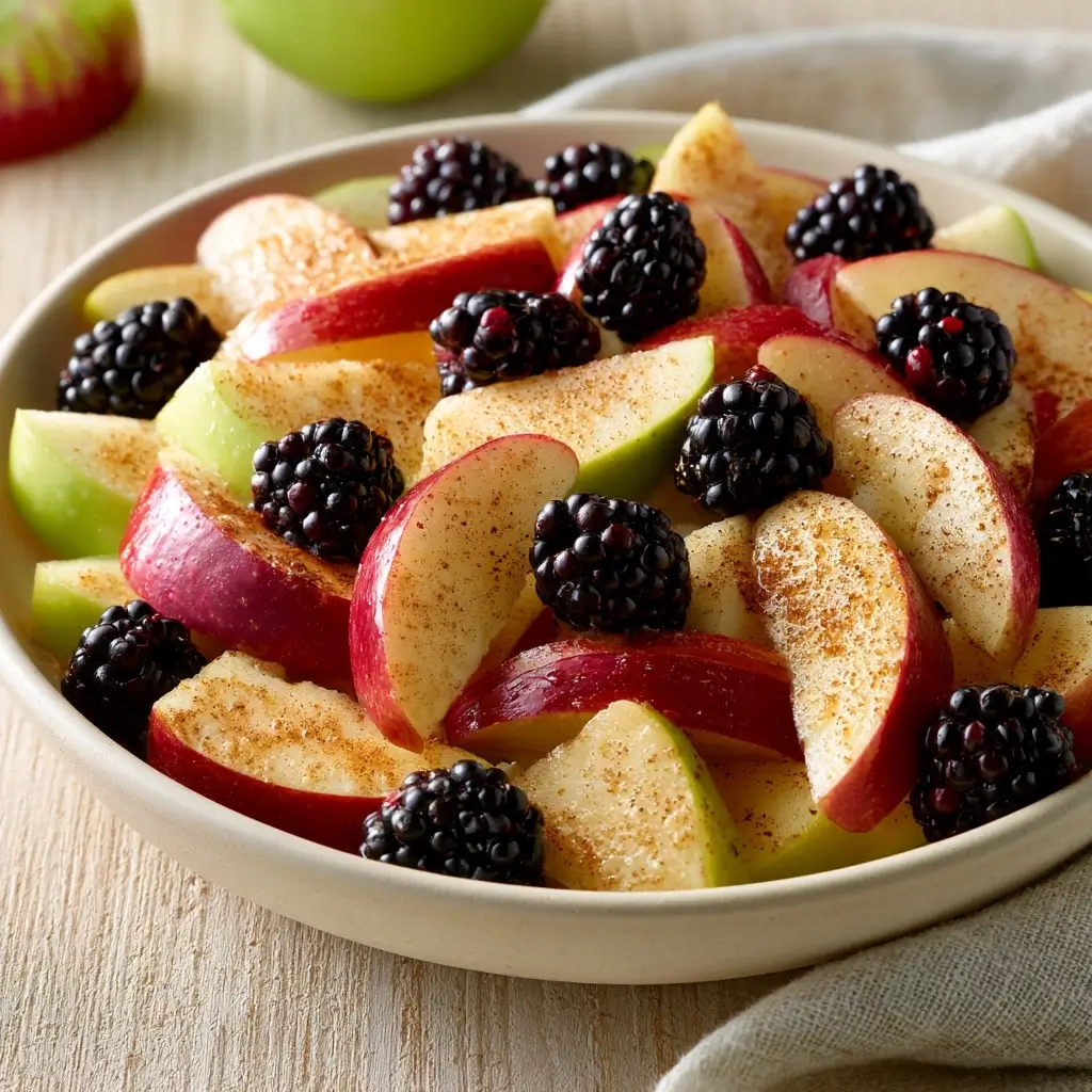 Fall Fruit Salad Recipe With Cinnamon, Apples, & Blackberries | Harvest Fruit Salad, Thanksgiving Fruit Salad