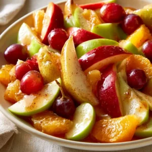 Fall Fruit Salad With Cinnamon Orange Dressing For Thanksgiving