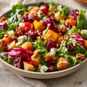 Festive Thanksgiving Salad With Cinnamon Cider Vinaigrette | Thanksgiving Recipes Veggies
