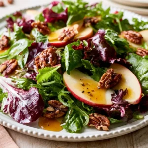 Fresh Apple Pecan Salad With Easy Maple Vinaigrette For Fall & Thanksgiving