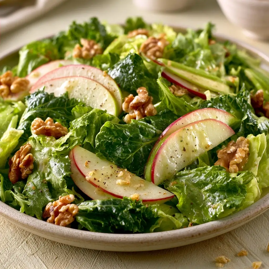 Fresh Walnut Apple Salad For Thanksgiving, Autumn Dinners, Holiday Gatherings