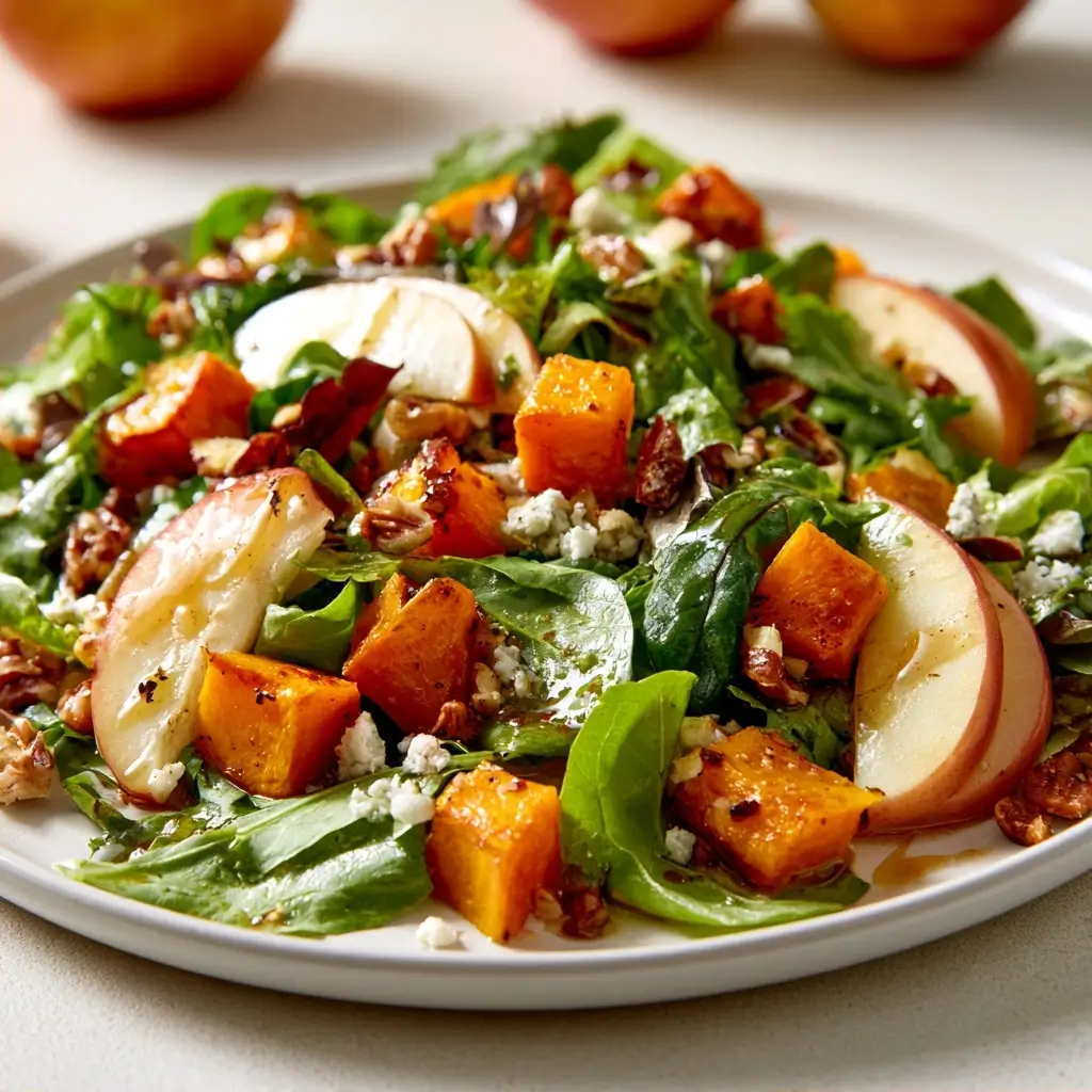 Harvest Salad With Roasted Butternut Squash And Apple | Thanksgiving Salad | Fall Salad