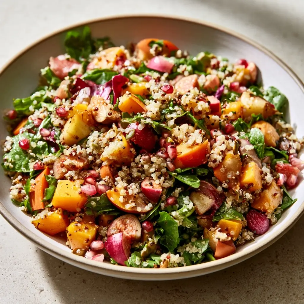 Healthy Fall Salad With Quinoa & Seasonal Flavors