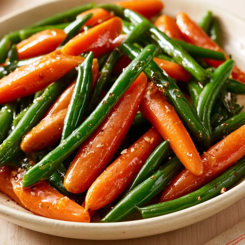 Honey Glazed Carrots And Green Beans | Easy Thanksgiving Side Dish