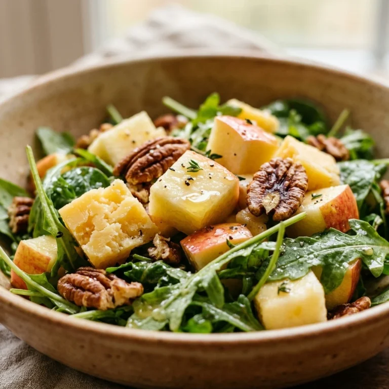 Apple Salad with Cheddar and Pecans