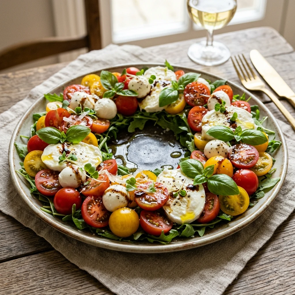 Caprese Salad Wreath