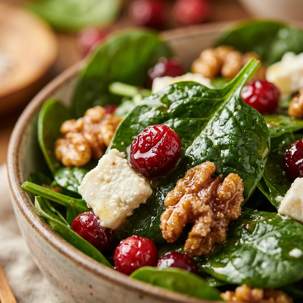 Christmas Cranberry Spinach Salad